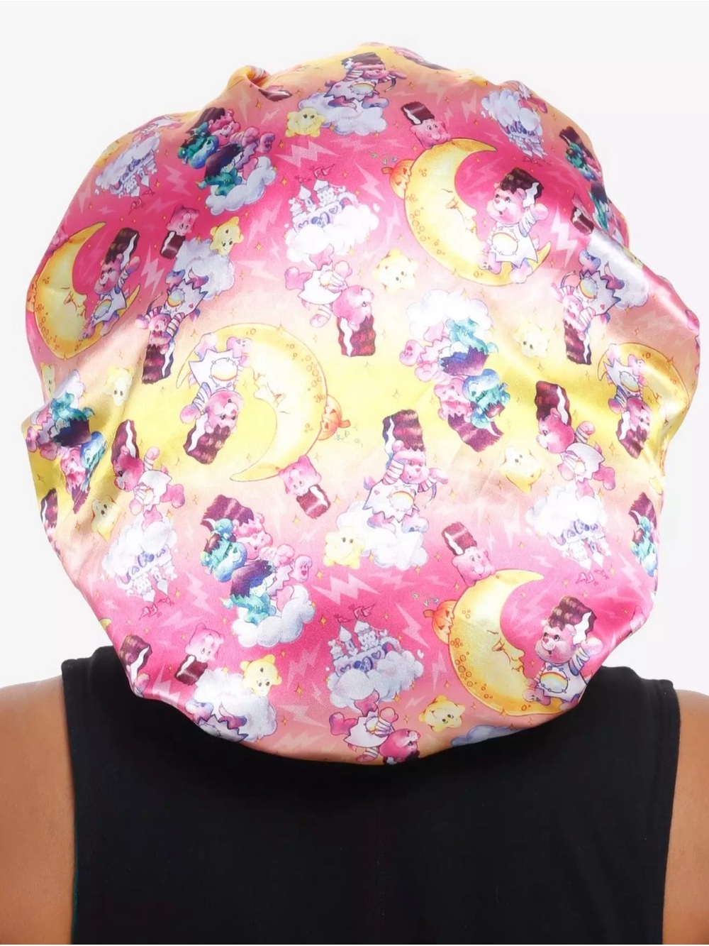 Care Bears x Universal Monsters Pink and Yellow Sleep Cap Bonnet- New